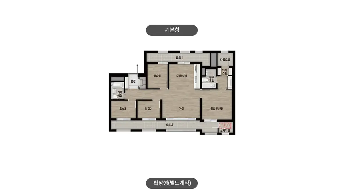 84a타입 비확장형 도면